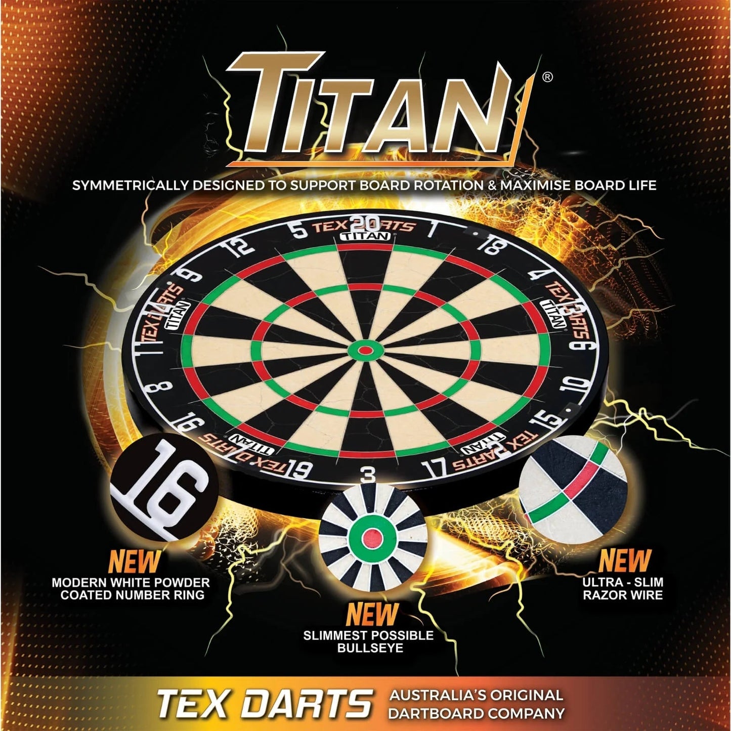 TEX Titan Dartboard - Point & Purpose