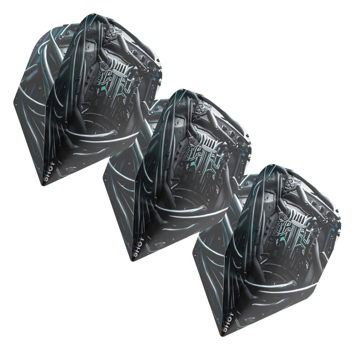 Shot - AI Cyberpunk Dart Flight Set - Small Standard (NO6) - Point & Purpose