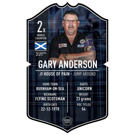 Ultimate Card Gary Anderson | 37 × 25 cm - Point & Purpose
