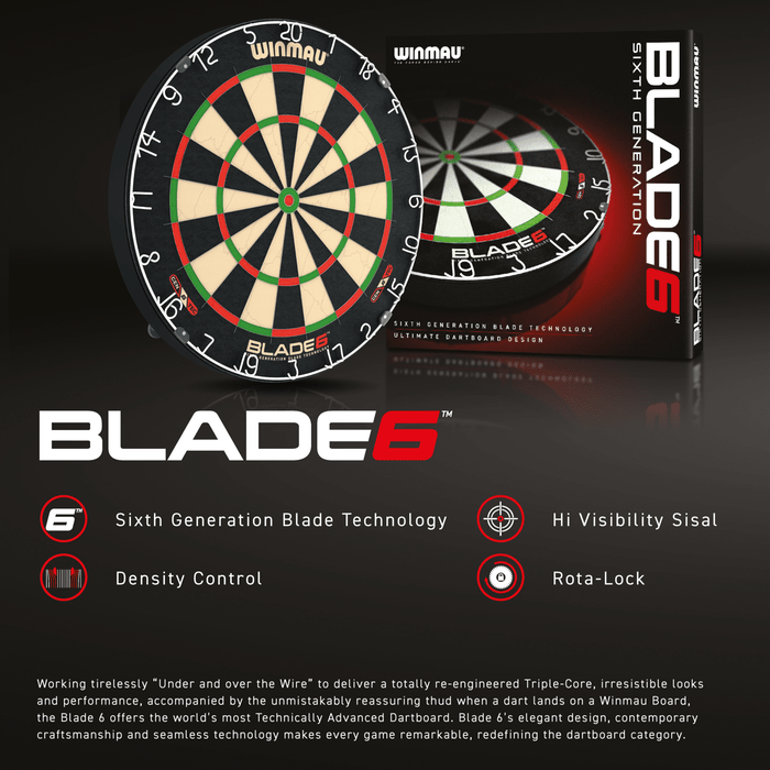 WINMAU BLADE 6 - DARTBOARD - Point & Purpose