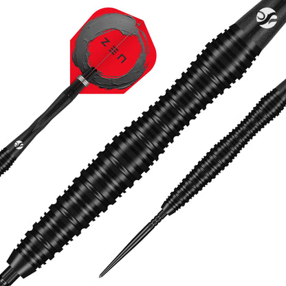 Zen Scallop Steel Tip Dart Set-90% Tungsten Barrels - Point & Purpose
